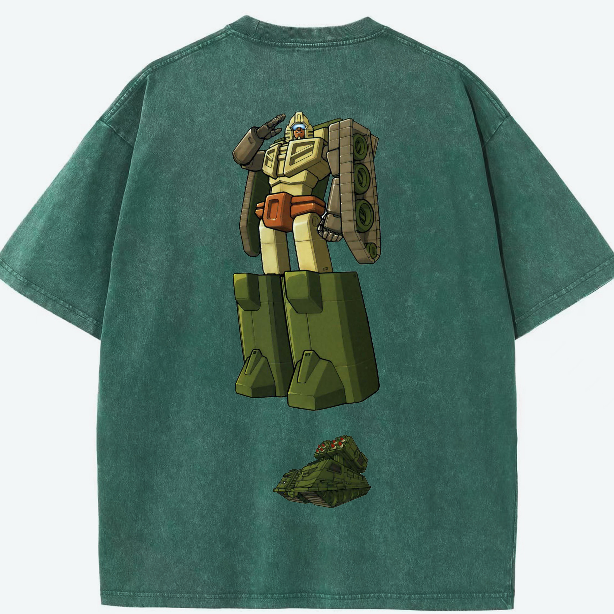 （画像用）  綿100% ヴィンテージ風 半袖Tシャツ（背面プリント）